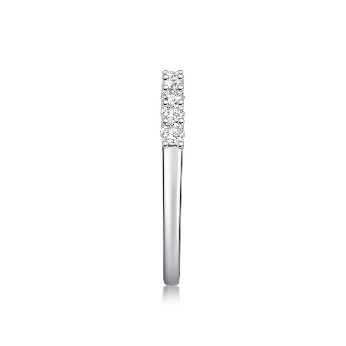 0.6 Carat Total Weight 8 Stone Round Cut Lab Grown Diamond Wedding Band