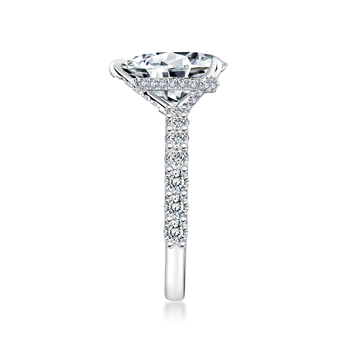 2.1 Carat Center Stone Pear Cut Lab Grown Diamond Engagement Ring(3 Ct. Tw)