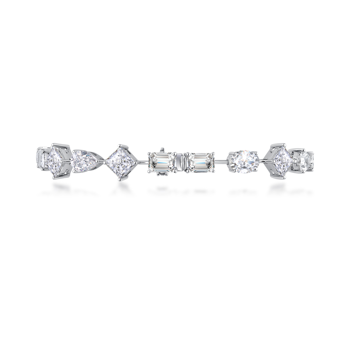 10.3 Carat Total Weight Multi Shape Lab Grown Diamond Tennis Bracelet