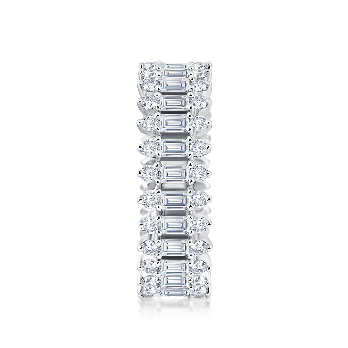 1.5 Carat Total Weight Baguette Eternity Lab Grown Diamond Anniversary Band Wedding Ring-Light Mark