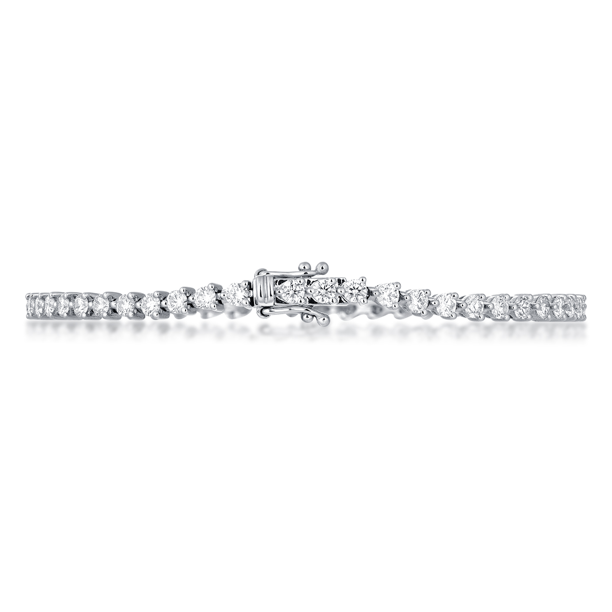 2.4 Carat Total Weight Brilliant Round Cut Lab Grown Diamond Tennis Bracelet-Light Mark