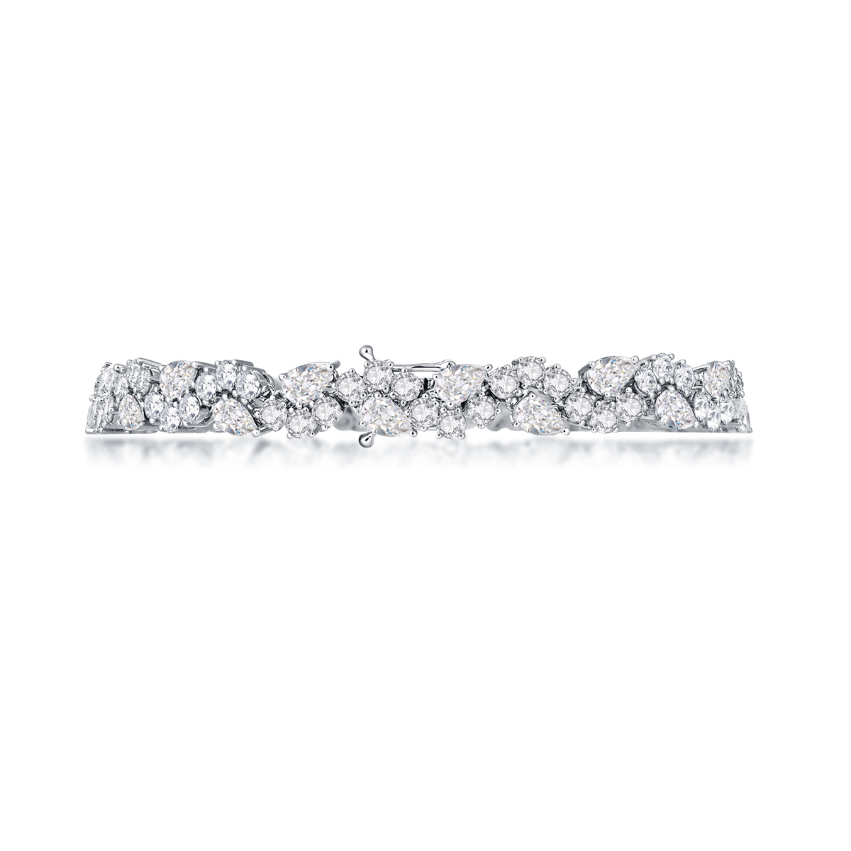 9.3 Carat Total Weight Fancy Mix Shape Lab Grown Diamond Vine Bracelet