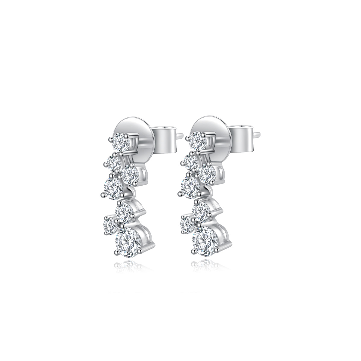 Milestone Lab Grown Diamond Drop Earring in 18k Gold( 0.7 Ct Tw)