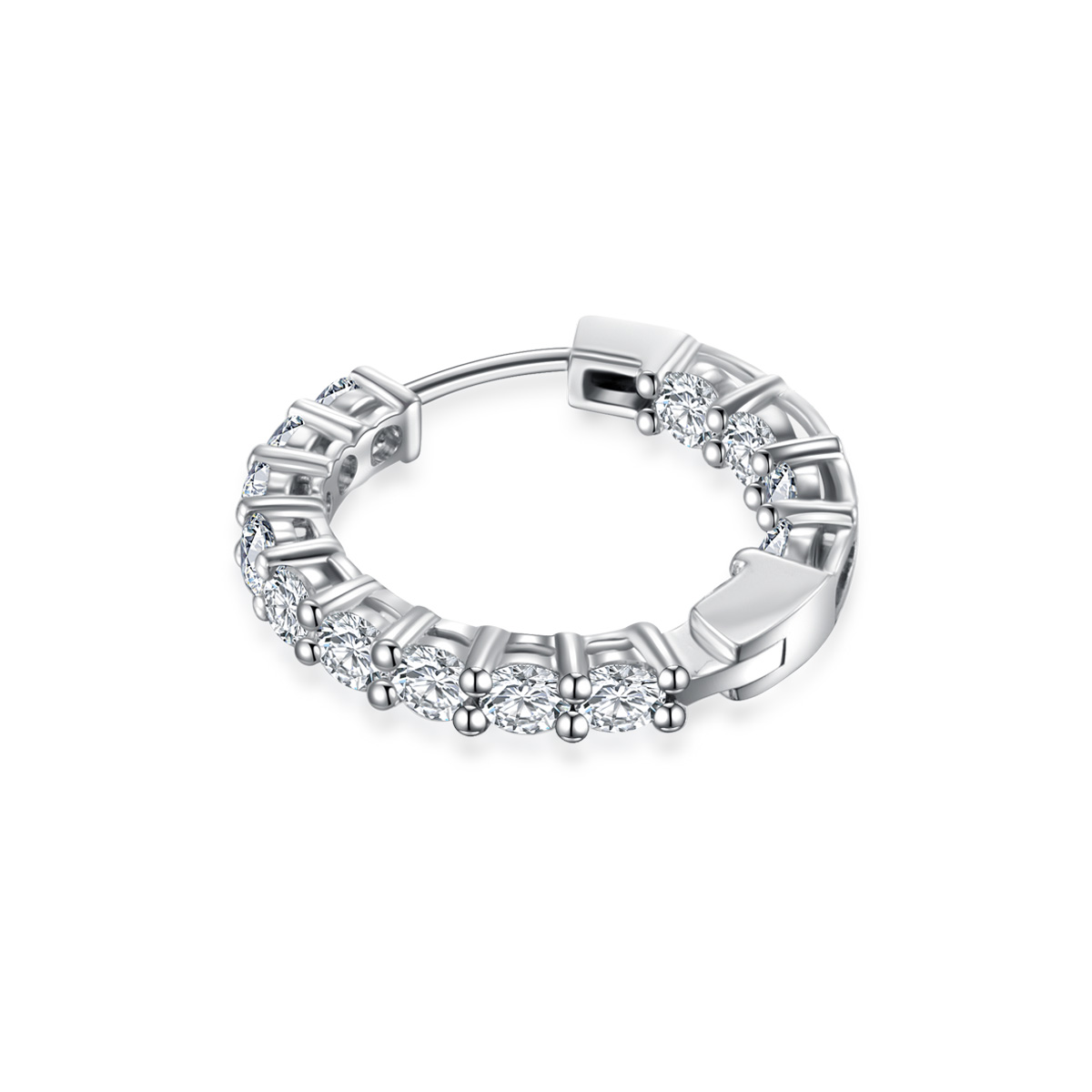 Lab Grown Diamond Inside-out Huggie Earrings in 18k Gold  ( 1.7 Ct Tw)