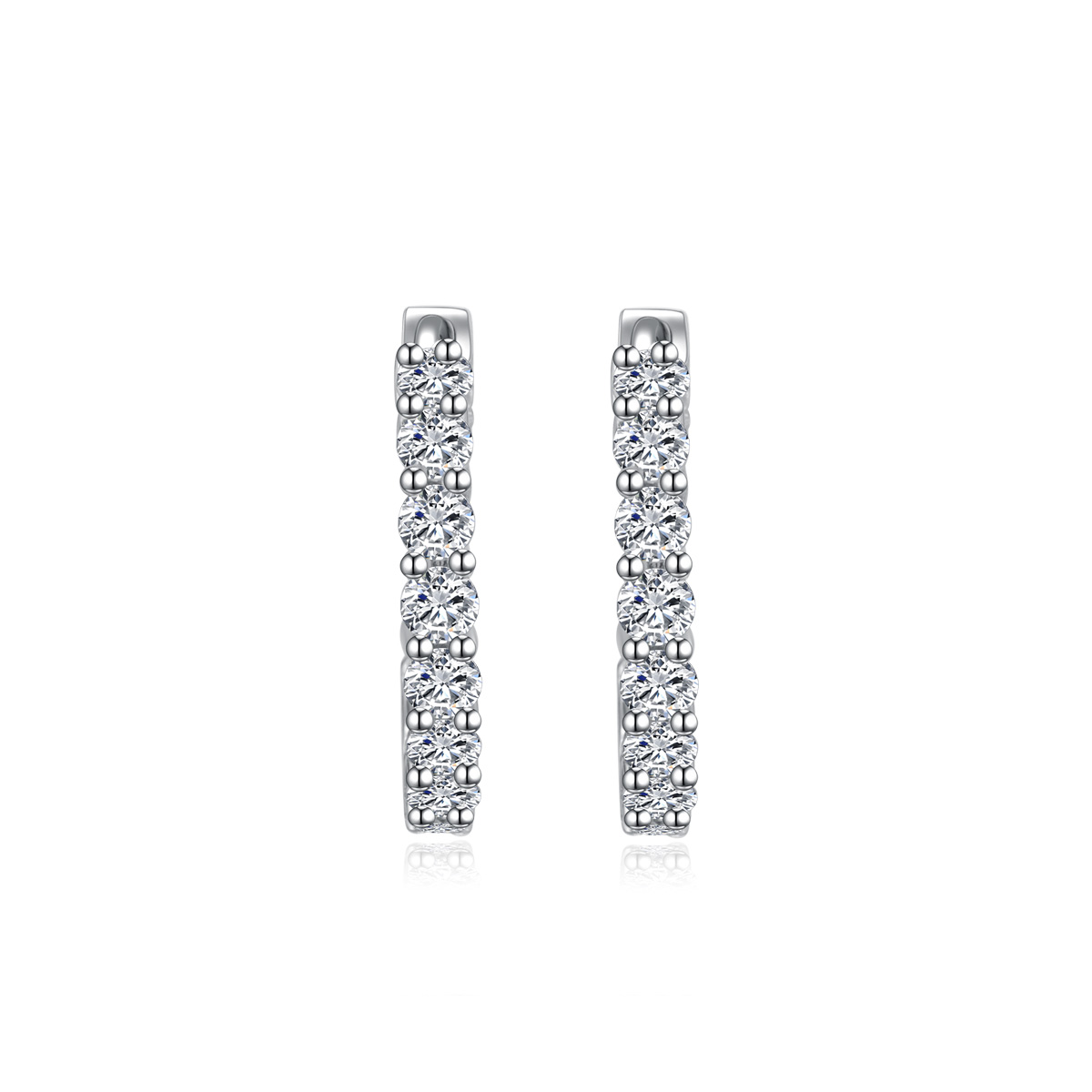 Lab Grown Diamond Inside-out Huggie Earrings in 18k Gold  ( 1.7 Ct Tw)