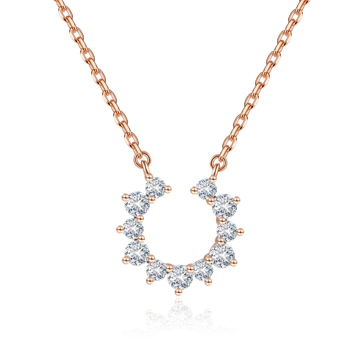Radiant Sun Shape Lab Grown Diamond Necklace(0.33 Ct Tw)