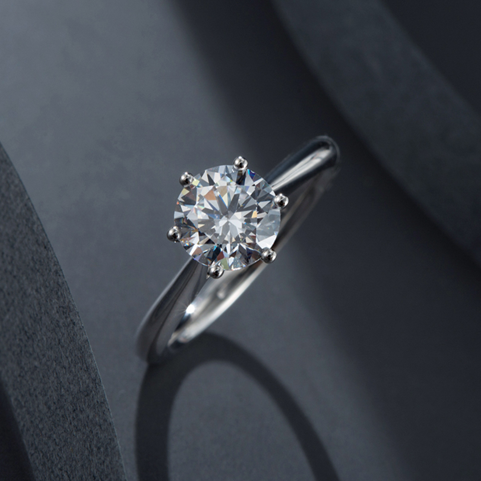 IGI Certificated 2. Ct. Round Cut  Lab Grown Diamond Classic Engagement Ring In 18k White Gold