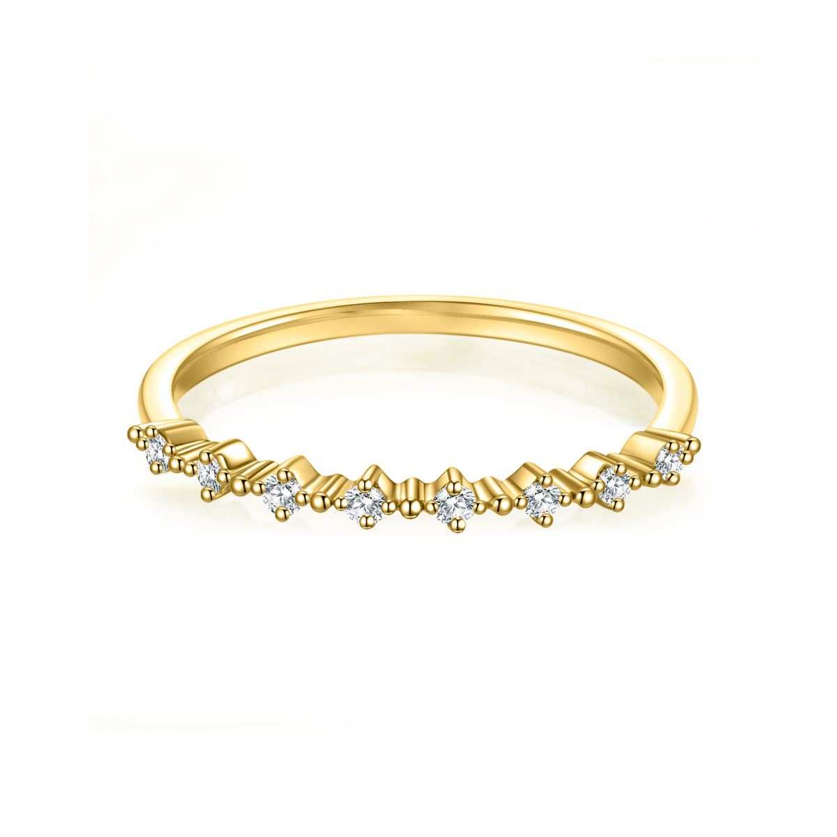 8-Stone Lab Grown Diamond Stackable Ring (0.08 Ct Tw)