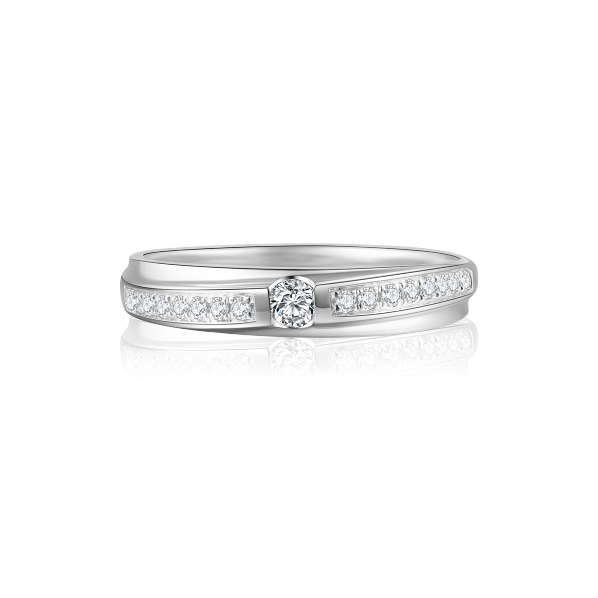 Promise Ribbon Wedding Band For Women (0.18 Ct Tw)