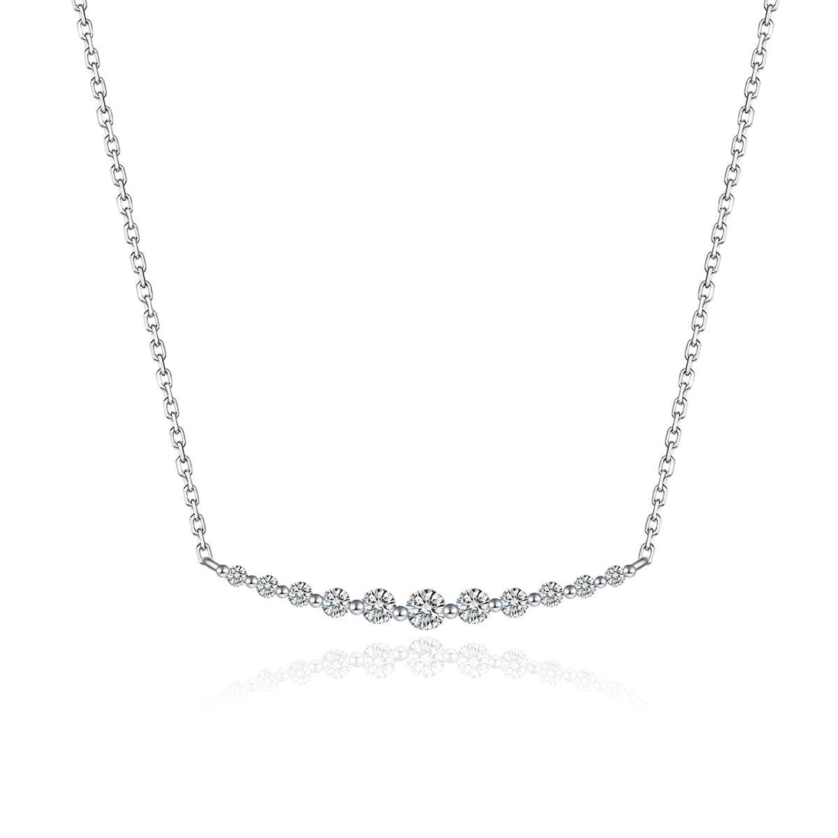 Star Trail Lab Grown Diamond Bar Necklace (0.3 Ct Tw)