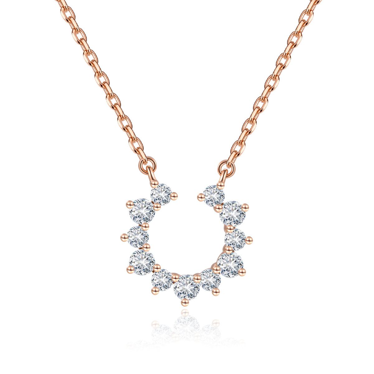 Radiant Sun Shape Lab Grown Diamond Necklace(0.33 Ct Tw)