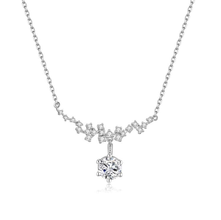 Brilliant Stars Lab Grown Diamond Necklace in 18k Gold ( 0.7 Ct Tw)
