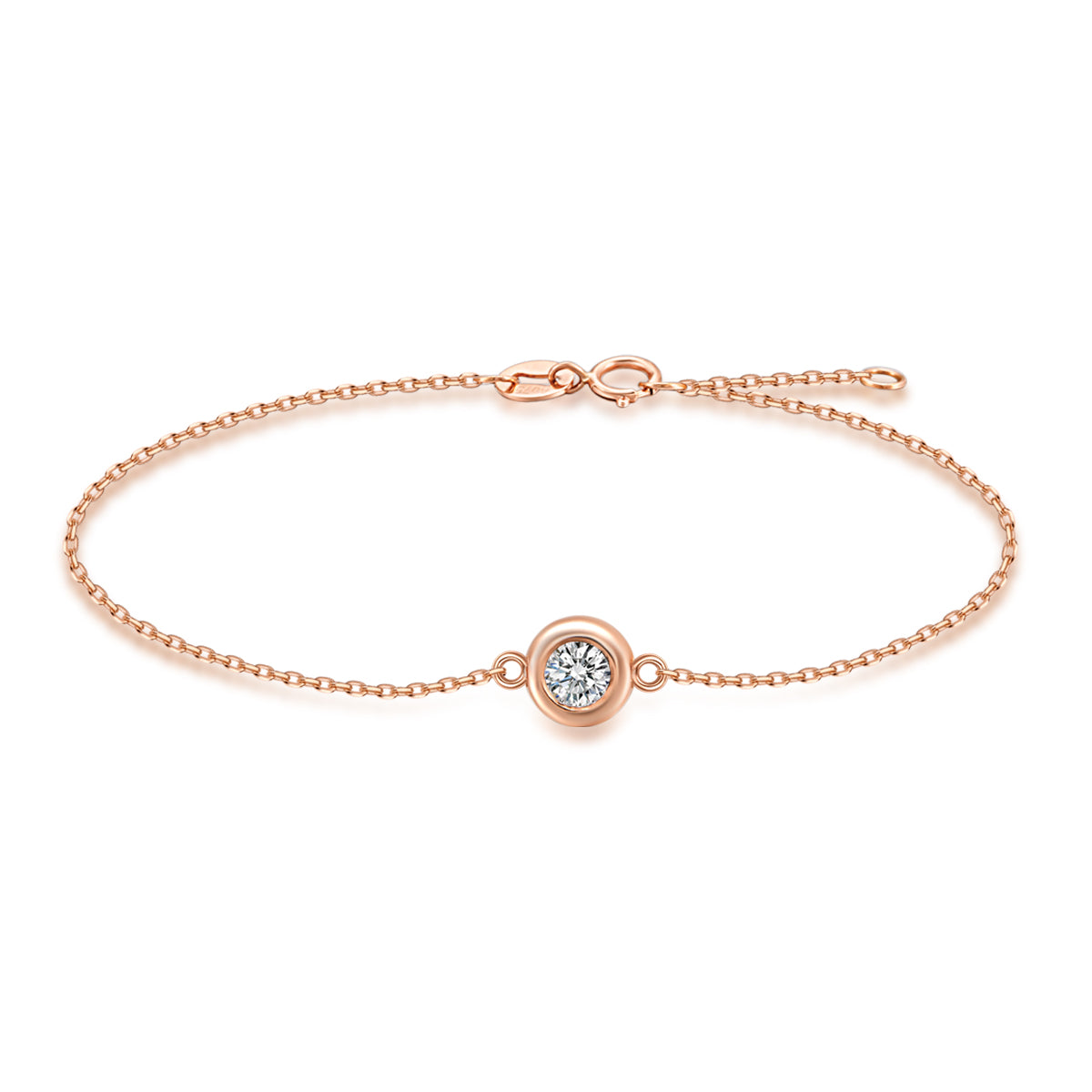 Bezel Set Lab Grown Diamond Classic Bracelet (0.2 Ct Tw)