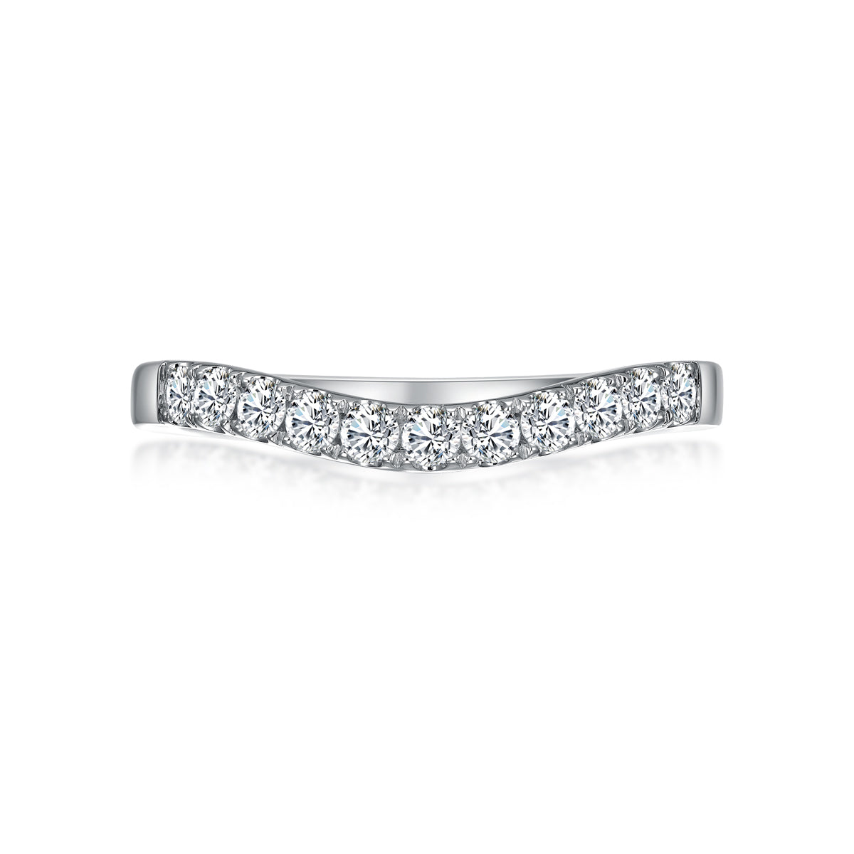 Petite Curved Stackable Lab Grown Diamond Ring(0.33 Ct Tw)