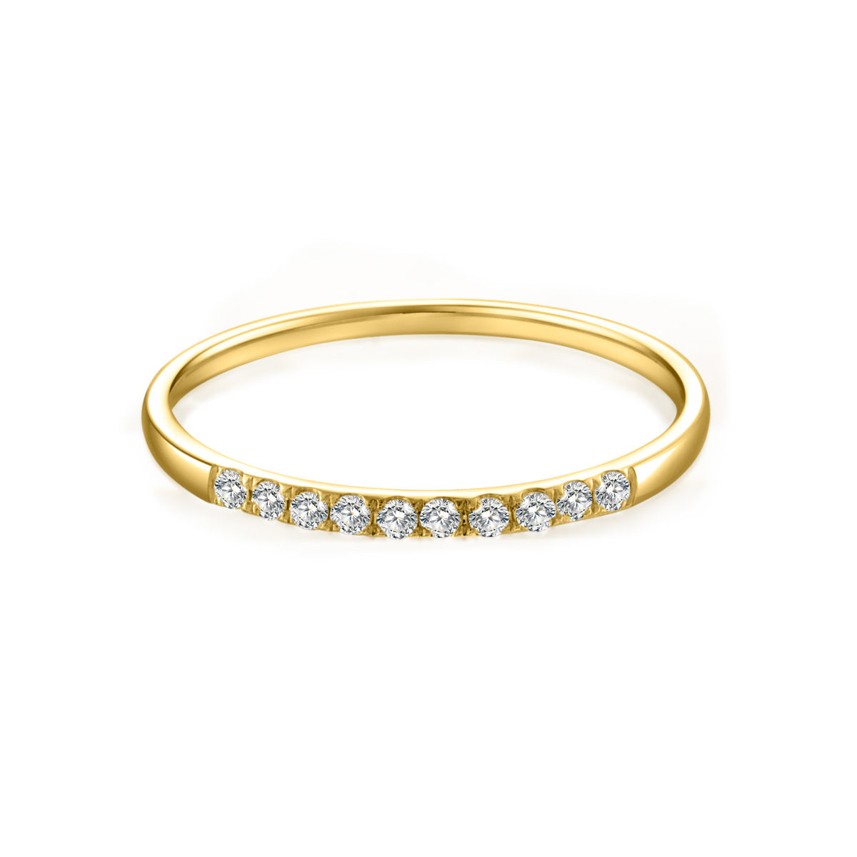 Pave  Lab Grown Diamond Pave Ring in 18k Gold( 0.1 Ct Tw)