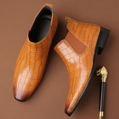 Gentlemenmode™ Hochgeschnittene Business-Herrenschuhe aus glänzendem Leder