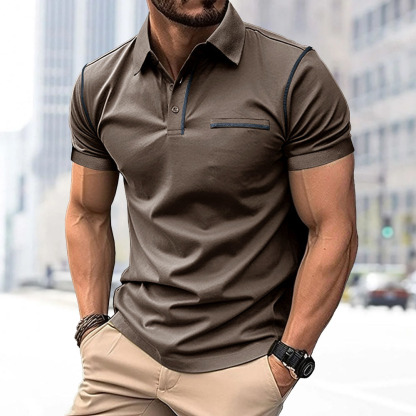 Gentlemenmode™ Herren-Poloshirt mit Revers und kurzen Ärmeln