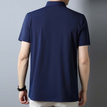 Metallwolke Atmungsaktives Kurzarm-T-Shirt für Herren mit Taschenstreifen