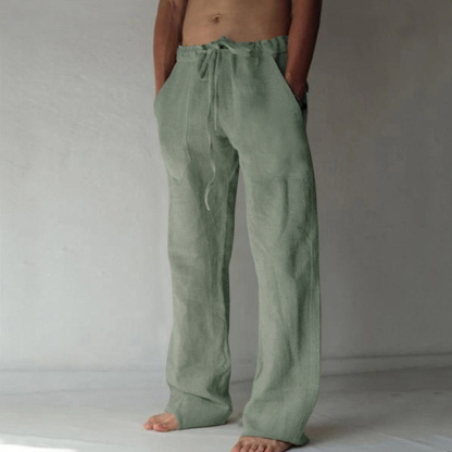 Pantalón casual de lino fino para hombre