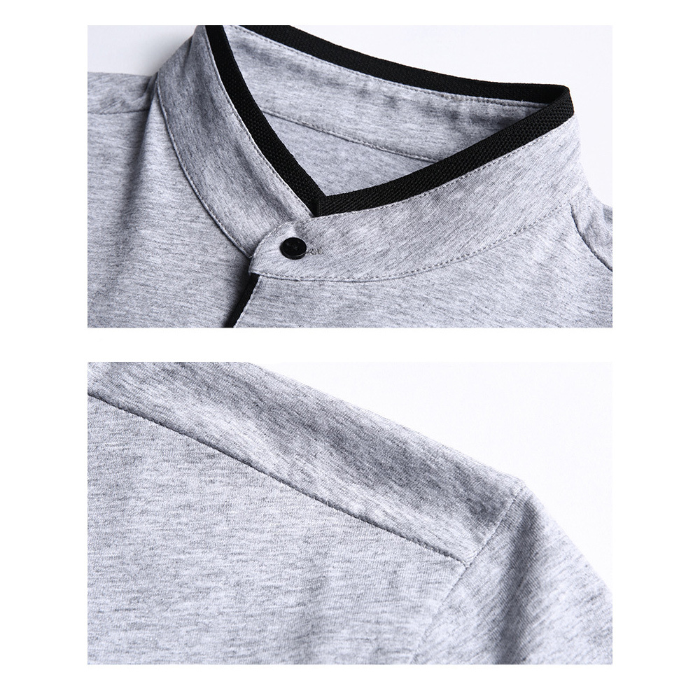 Gentlemenmode™ Sommer-Herren-T-Shirt mit Stehkragen und kurzen Ärmeln