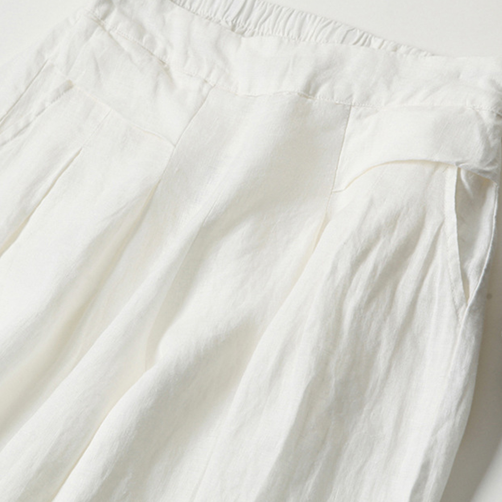 Dregenbogen™ Lässige, lockere, modische Hose mit weitem Bein für Damen aus Baumwollleinen