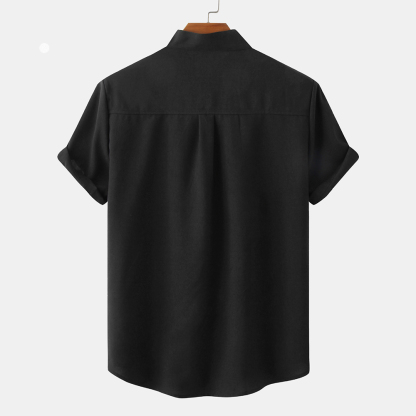 Feliztesoro 2023 verano nuevas camisas de hombre de lino de algodón de color sólido