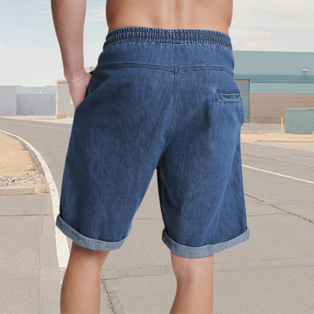 Gentlemenmode™ Sommer-Jeansshorts für Herren mit dünner elastischer Taille