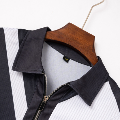 Gentlemenmode™ Modisches Herren-Poloshirt mit Revers und Farbblock-Kurzarm