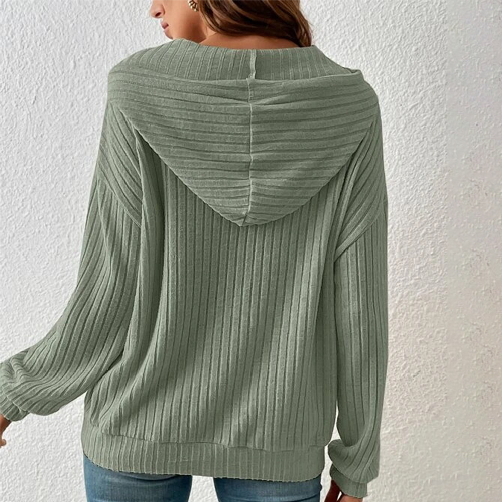 Gentlemenmode™ Neues gestricktes Taschen-Sweatshirt für Damen mit Kapuze
