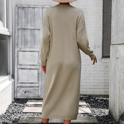 Gentlemenmode™ Neues modisches Knopfstrick-Damenkleid für Herbst und Winter