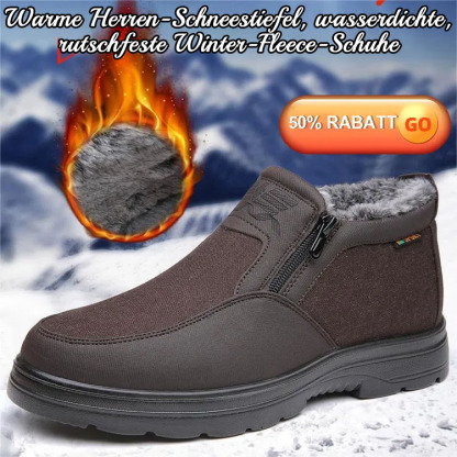 Gentlemenmode™ Warme Herren-Schneestiefel, wasserdichte, rutschfeste Winter-Fleece-Schuhe