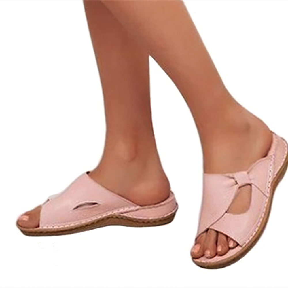 Gentlemenmode™ Sommerliche vielseitige flache Damensandalen mit Schleife