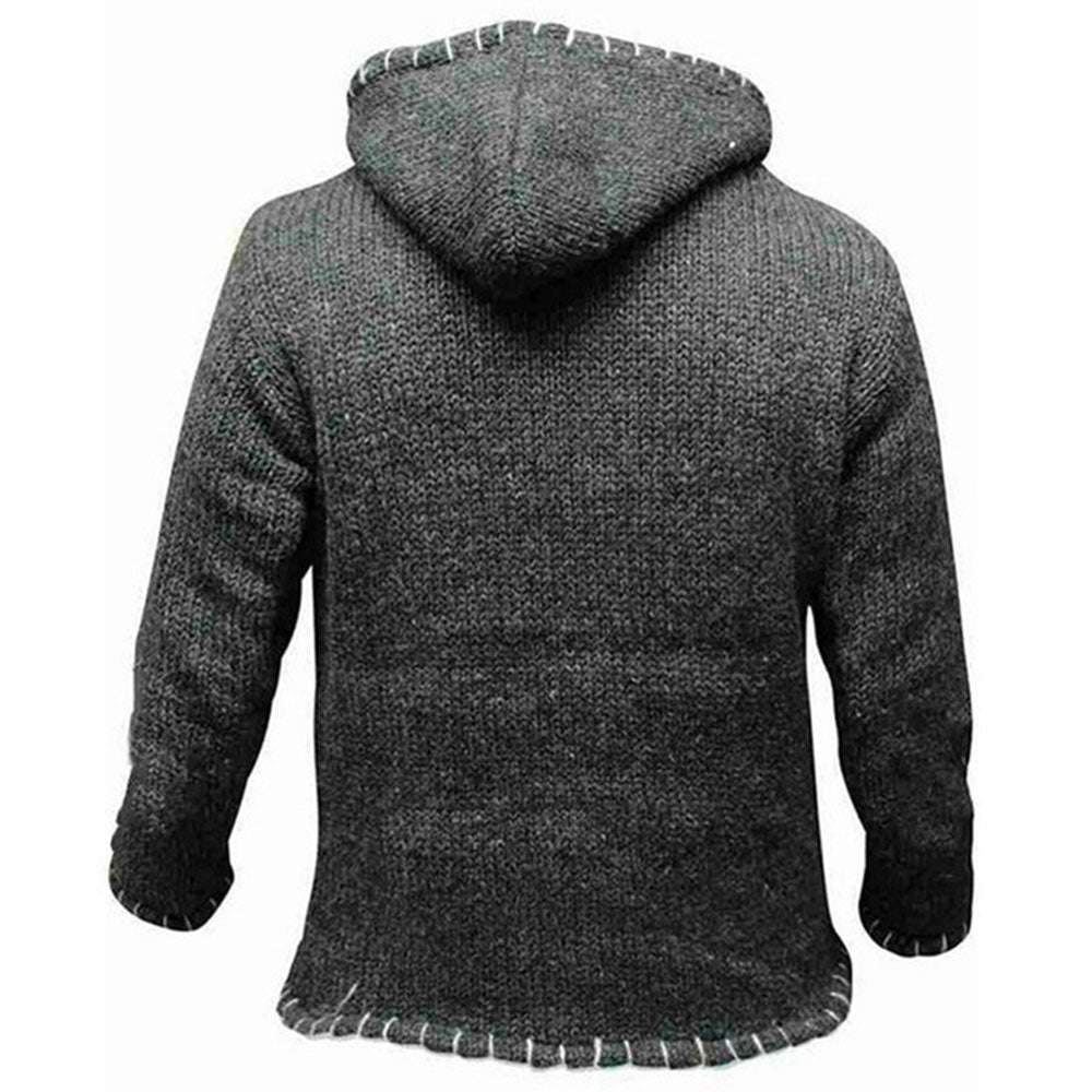 Vliegzeil Pullover-sweater met contrasterende capuchon voor heren