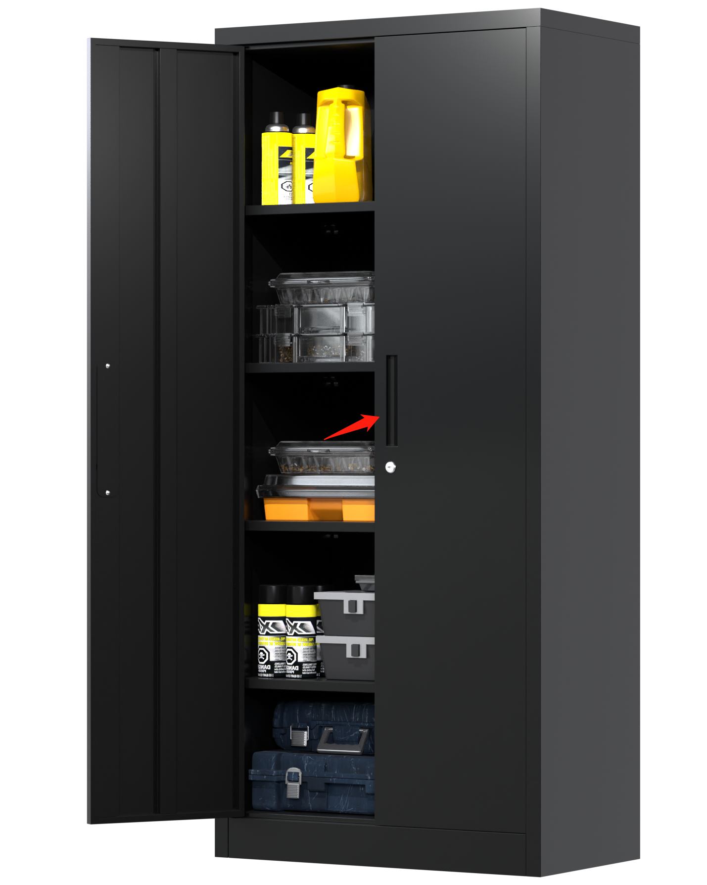 Iron buckle hand cabinet black