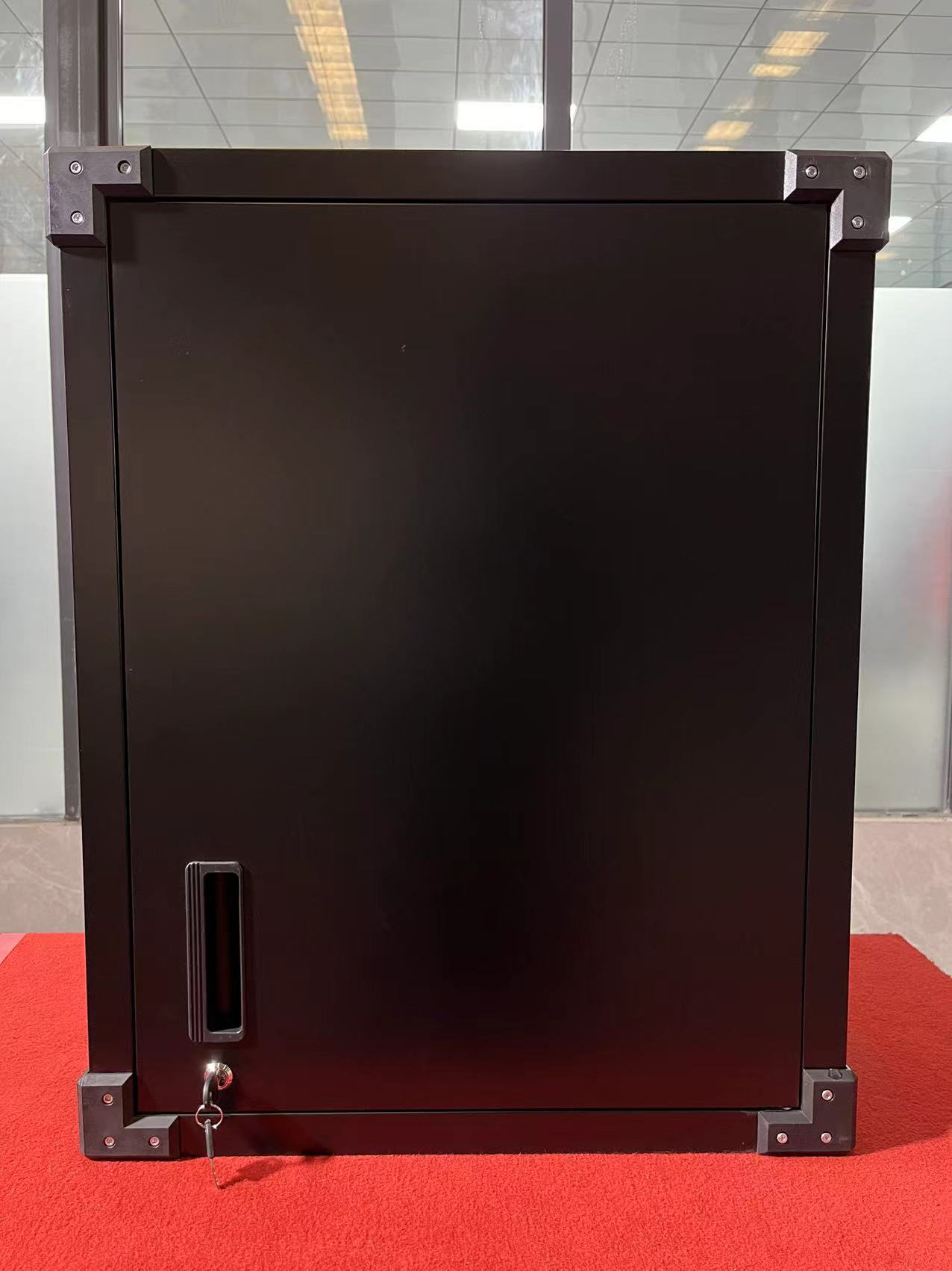 Narrow single open hanging cabinet black