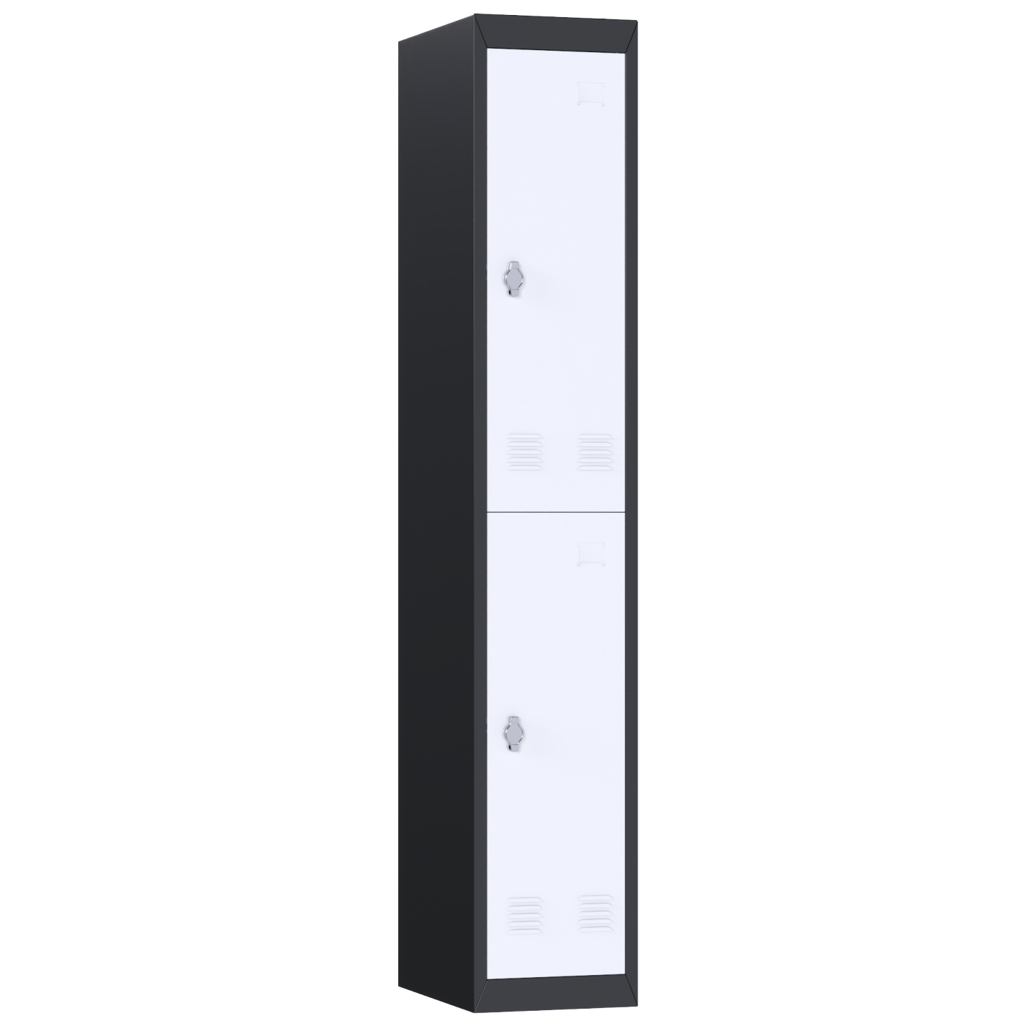 Narrow wardrobe grey door black frame