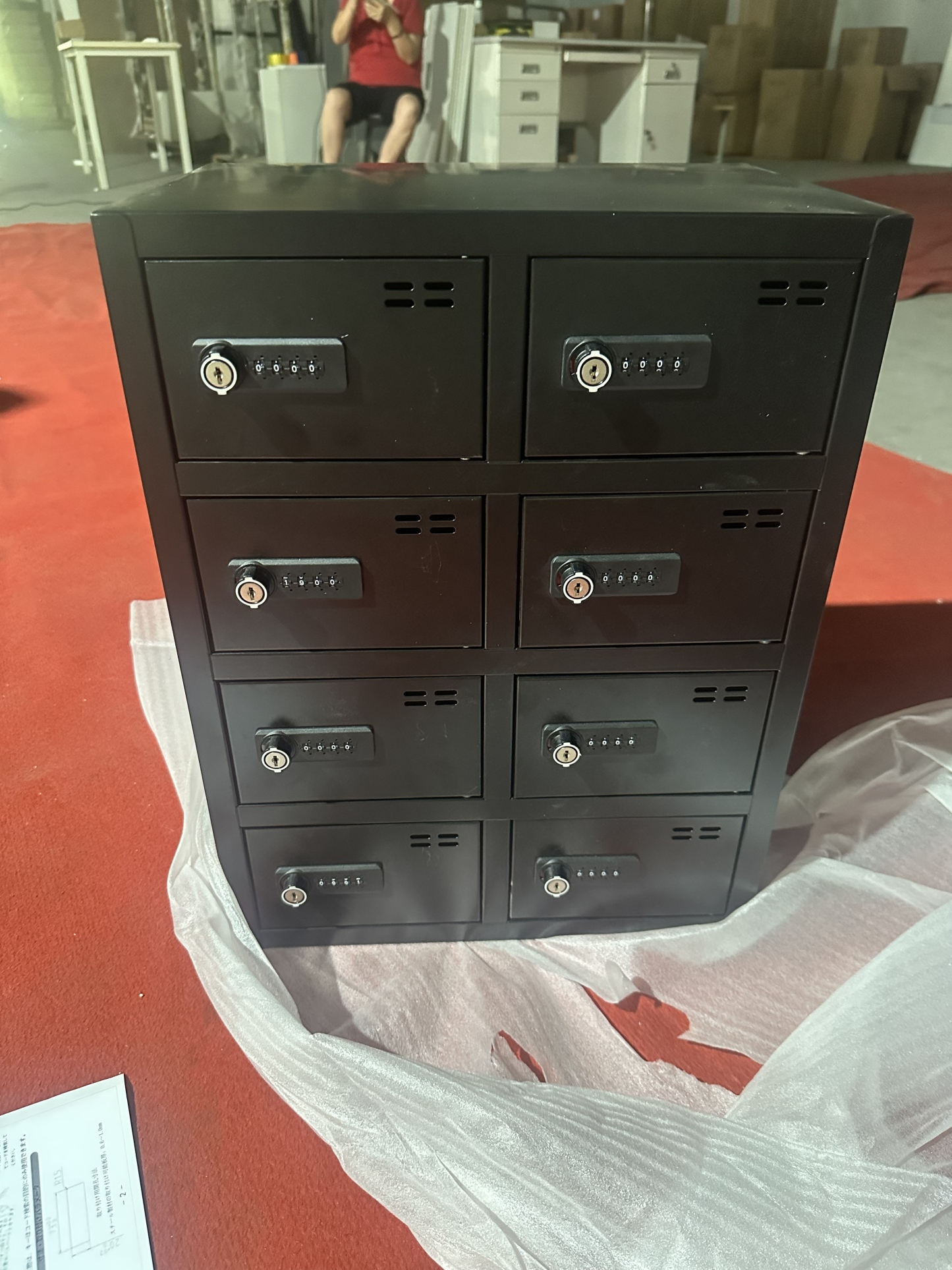 Password lock storage cabinet 密码锁收纳柜黑/白日