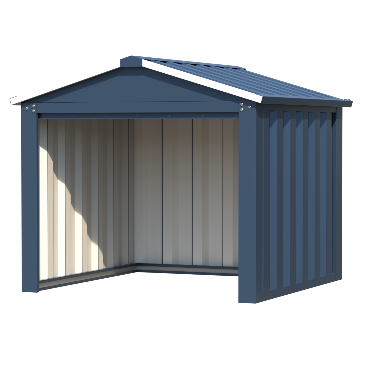 Double slope Garden Storage Metal shed 233 Blue