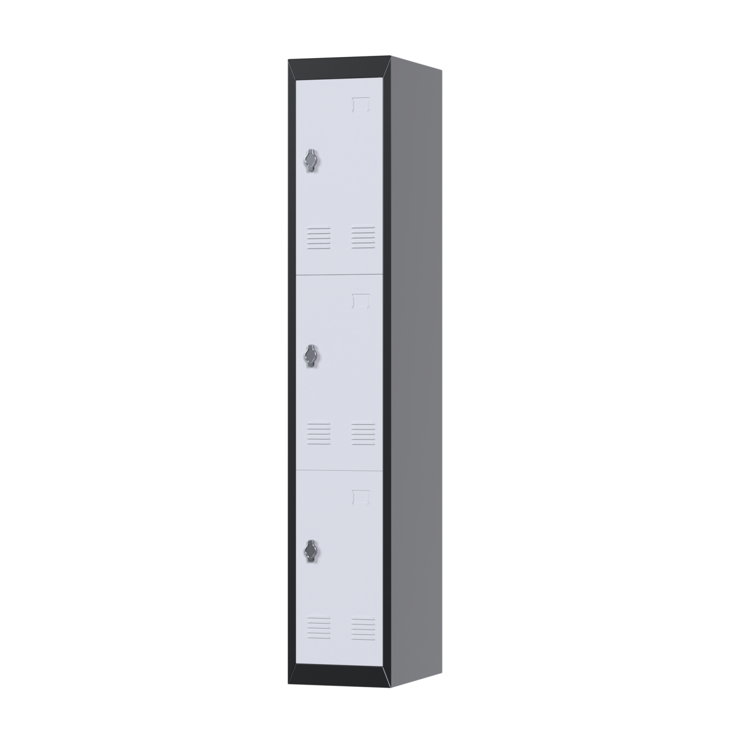 Narrow wardrobe grey door black frame