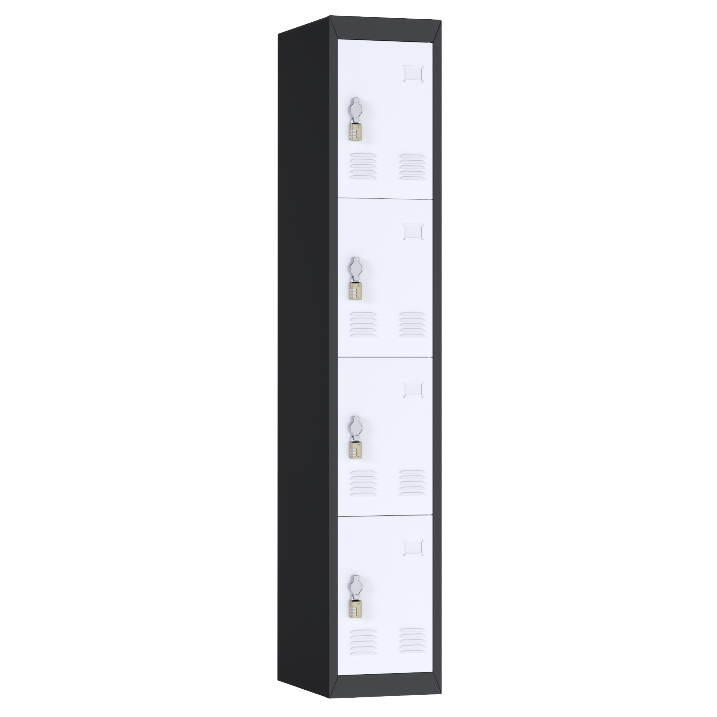 Narrow wardrobe grey door black frame