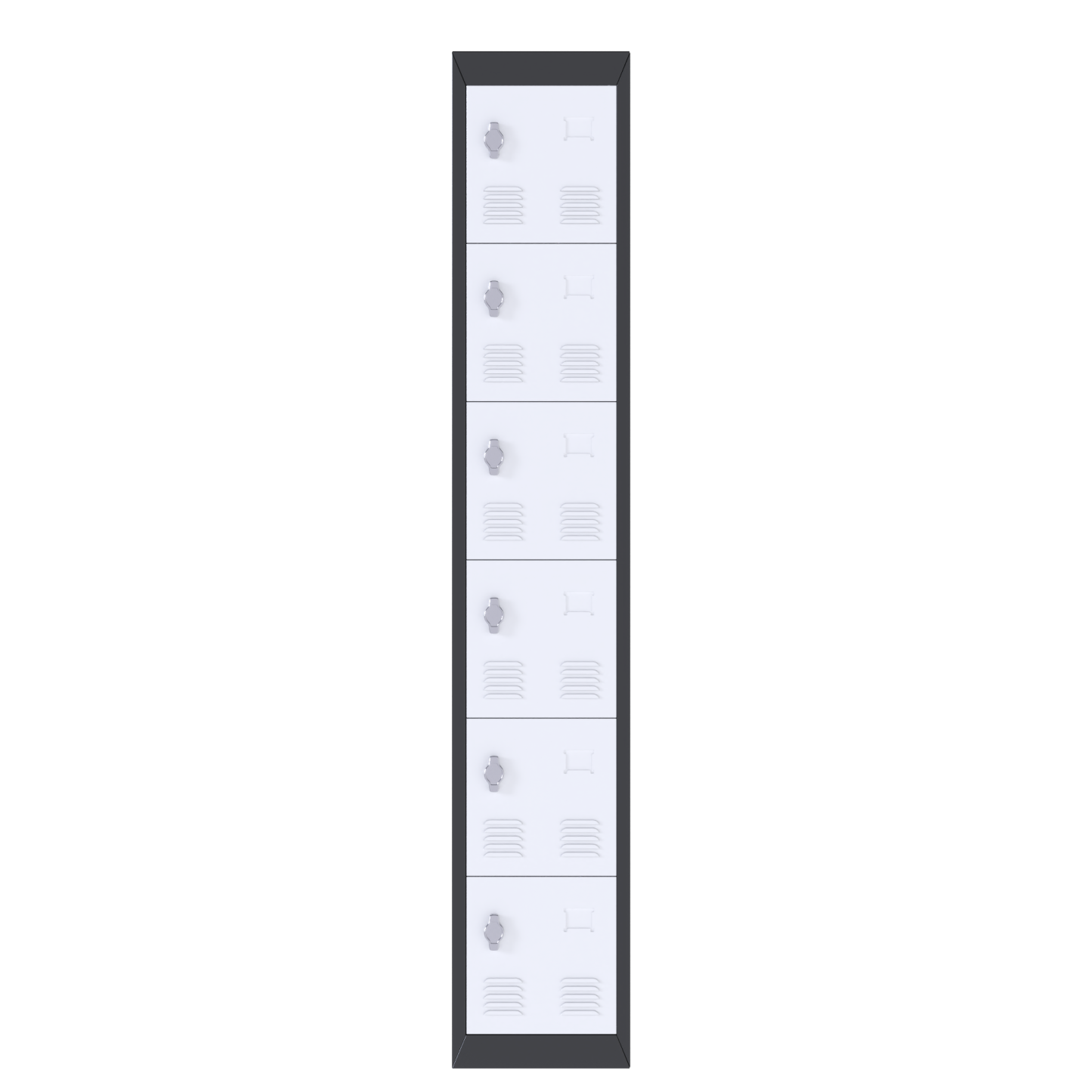 Narrow wardrobe grey door black frame