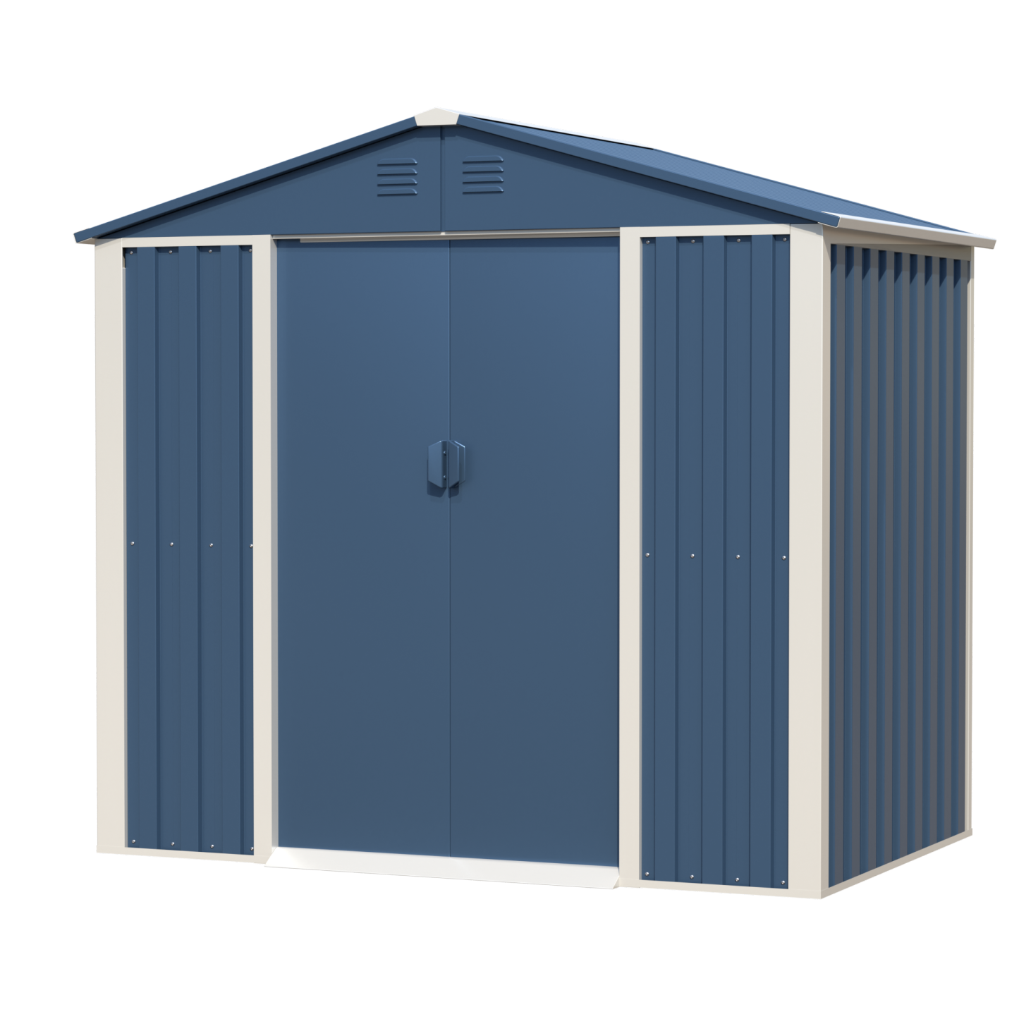 Double slope Garden Storage Metal shed 664 Blue