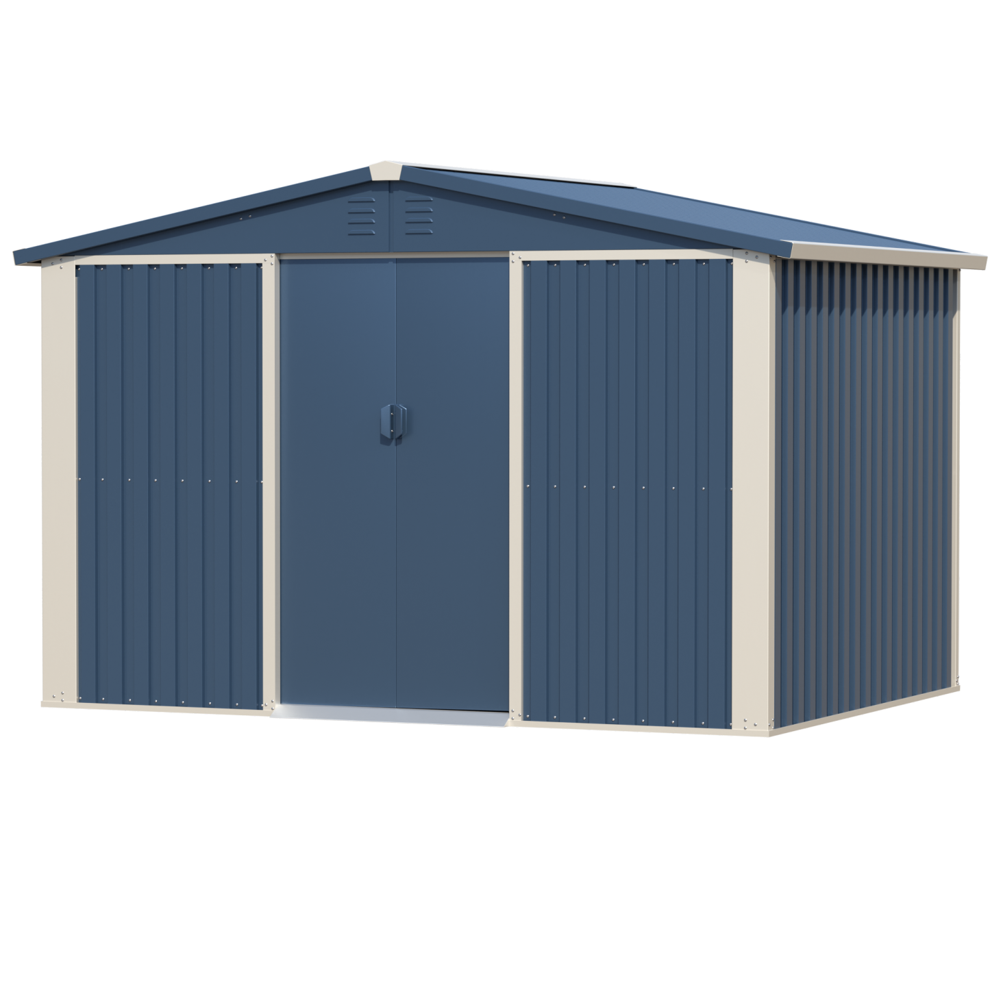 Double slope Garden Storage Metal shed 686 Blue
