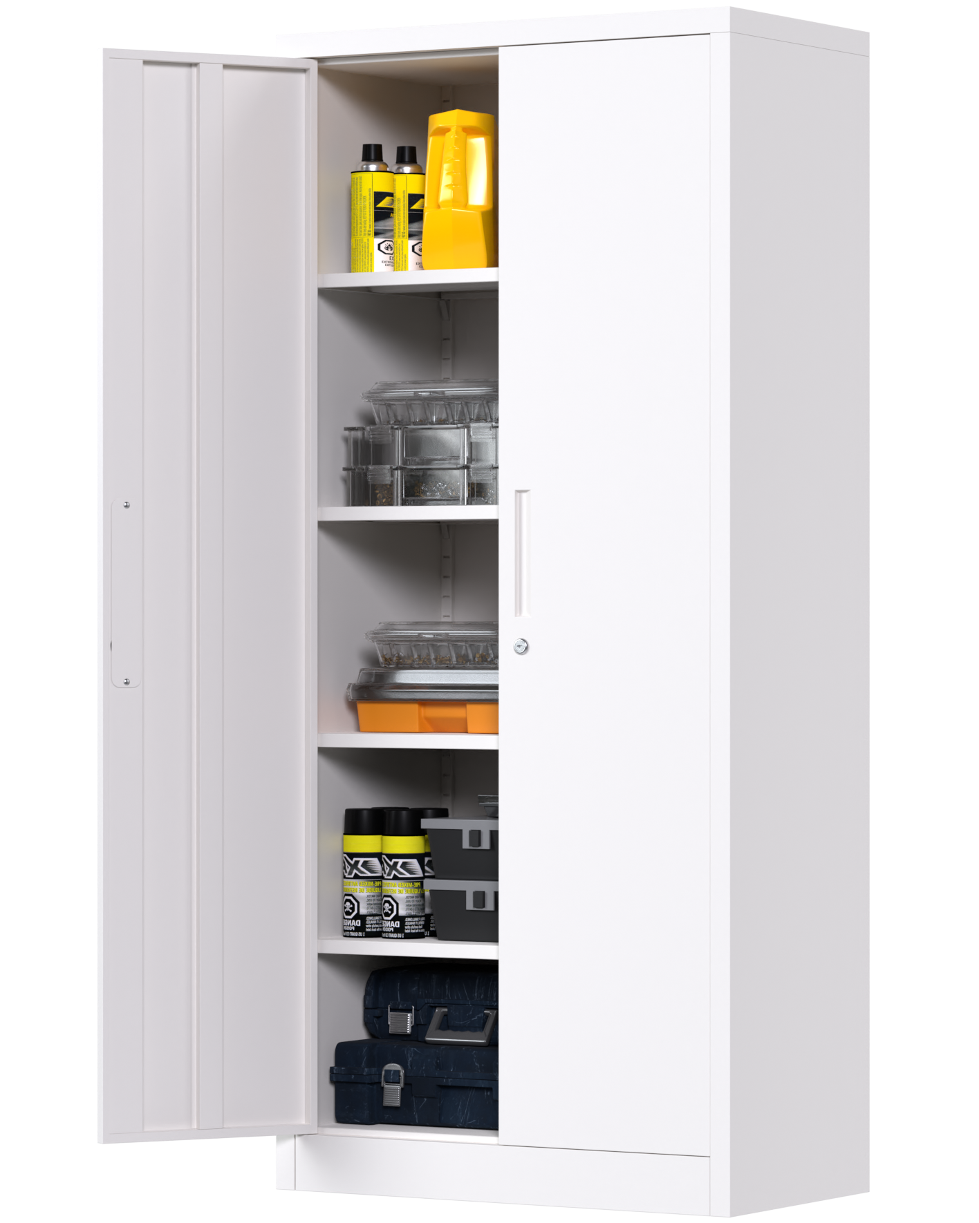 Iron buckle hand cabinet White