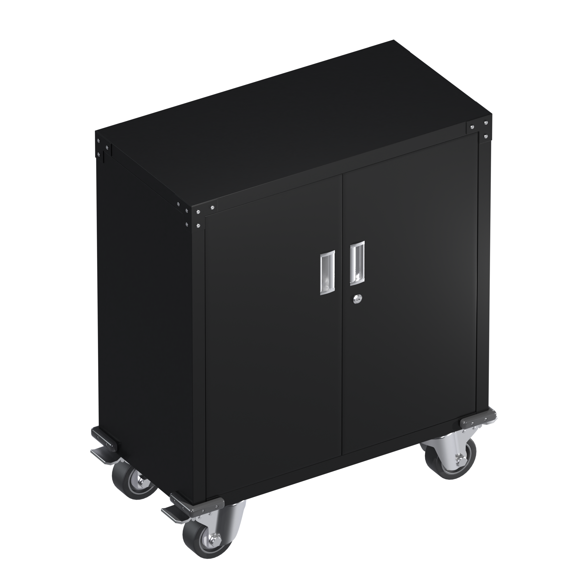 Plastic opposite door low cabinet black