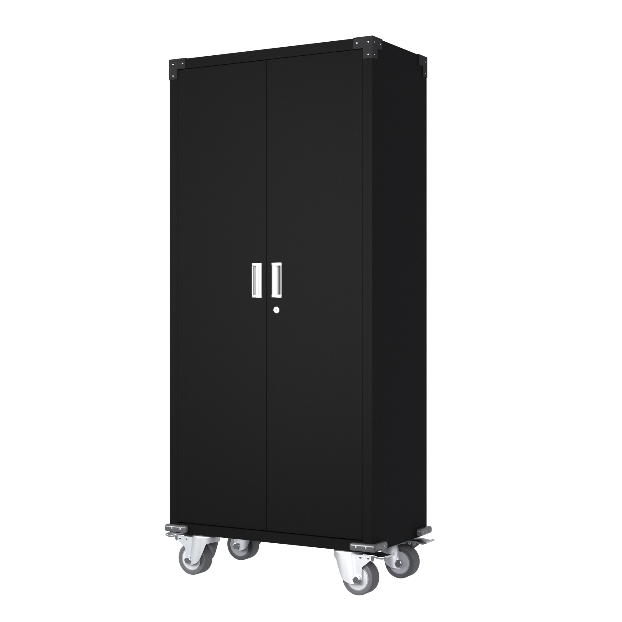 Plastic buckle pulley high cabinet black