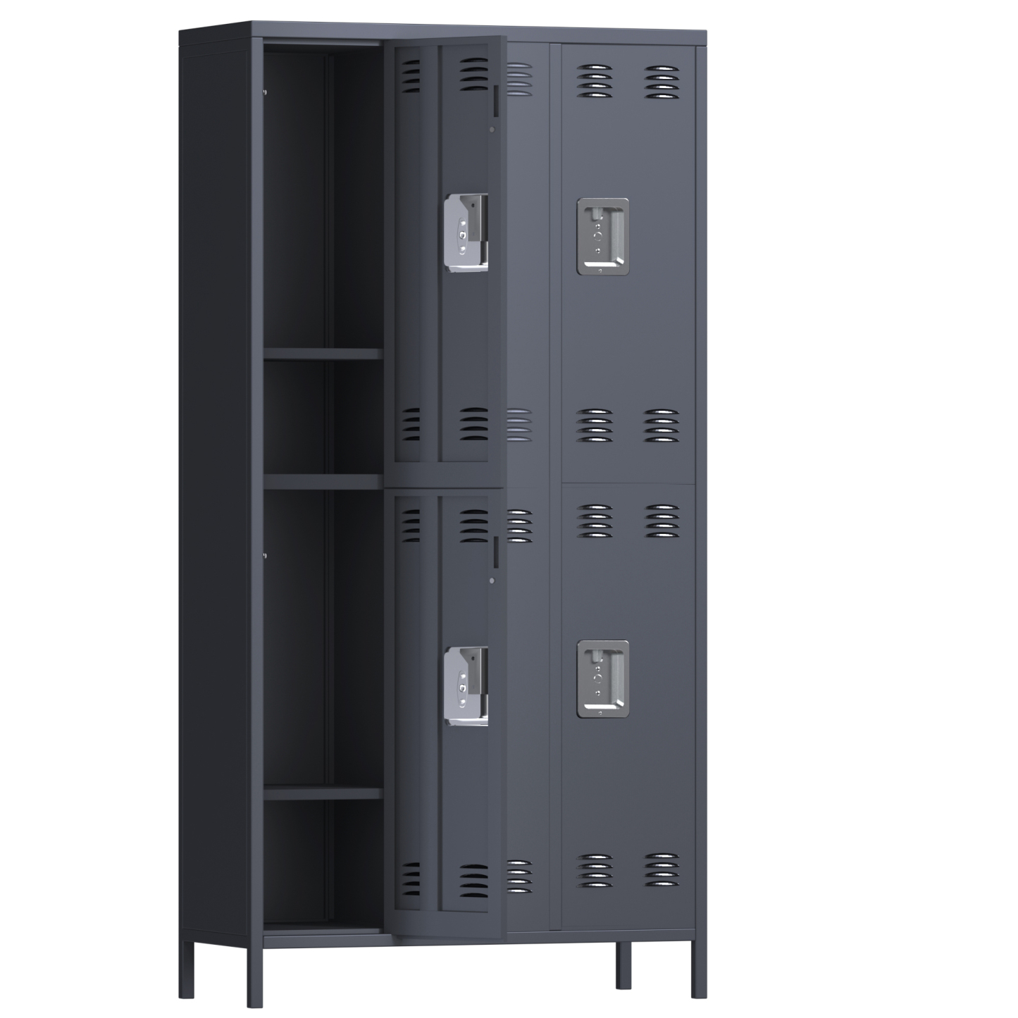 Wide six-door wardrobe