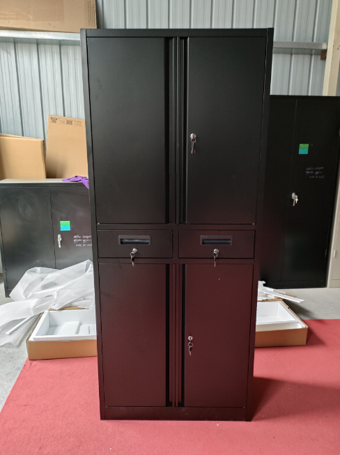 Plastic buckle in two bucket cabinet black