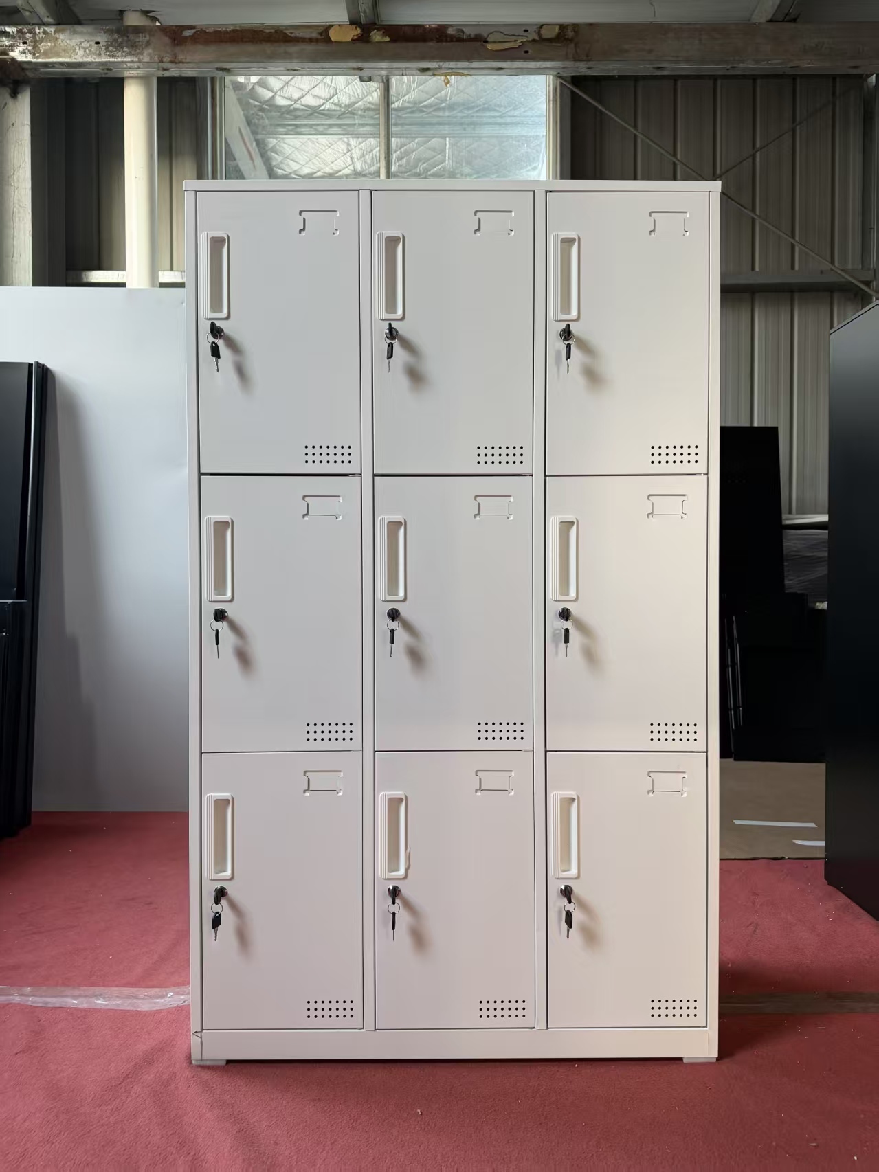 Plastic hook six-door locker cabinet, low height 塑扣六门更衣柜矮/九门