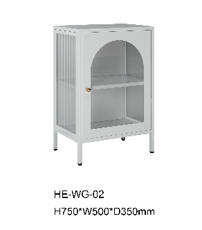 Single glass door locker white
